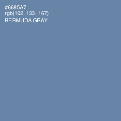 #6685A7 - Bermuda Gray Color Image