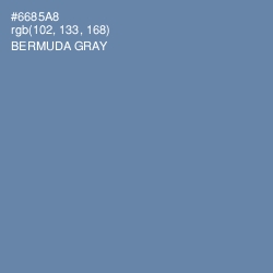 #6685A8 - Bermuda Gray Color Image