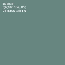 #66867F - Viridian Green Color Image