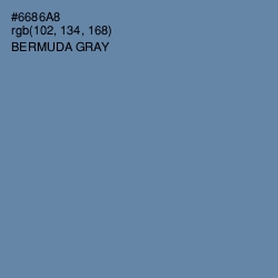 #6686A8 - Bermuda Gray Color Image