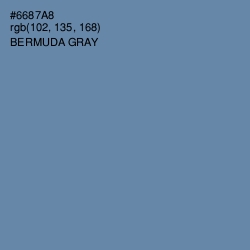 #6687A8 - Bermuda Gray Color Image