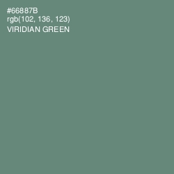 #66887B - Viridian Green Color Image