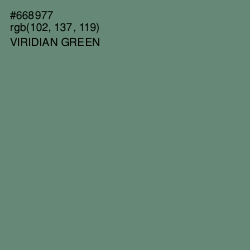 #668977 - Viridian Green Color Image