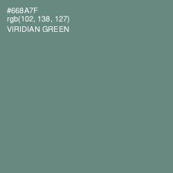 #668A7F - Viridian Green Color Image