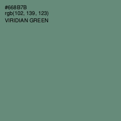 #668B7B - Viridian Green Color Image