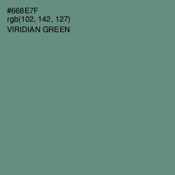 #668E7F - Viridian Green Color Image