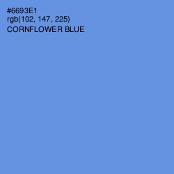 #6693E1 - Cornflower Blue Color Image