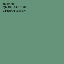#66947B - Viridian Green Color Image