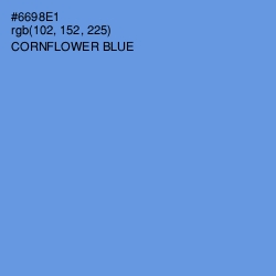 #6698E1 - Cornflower Blue Color Image