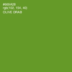 #669A28 - Olive Drab Color Image