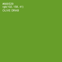 #669E29 - Olive Drab Color Image