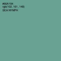 #66A194 - Sea Nymph Color Image