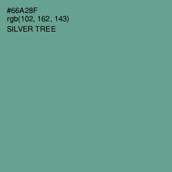 #66A28F - Silver Tree Color Image