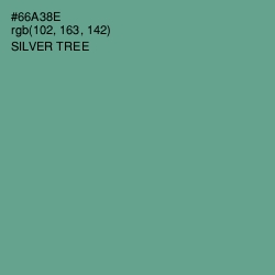 #66A38E - Silver Tree Color Image
