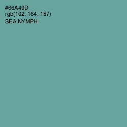 #66A49D - Sea Nymph Color Image