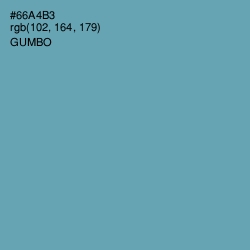 #66A4B3 - Gumbo Color Image