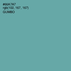 #66A7A7 - Gumbo Color Image