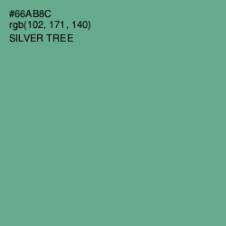 #66AB8C - Silver Tree Color Image