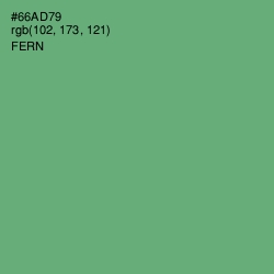 #66AD79 - Fern Color Image