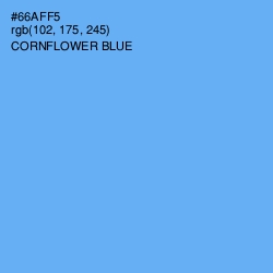 #66AFF5 - Cornflower Blue Color Image