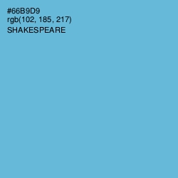 #66B9D9 - Shakespeare Color Image