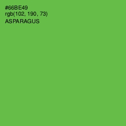 #66BE49 - Asparagus Color Image