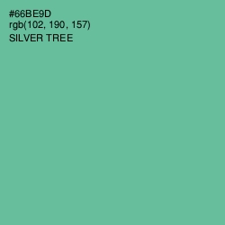 #66BE9D - Silver Tree Color Image