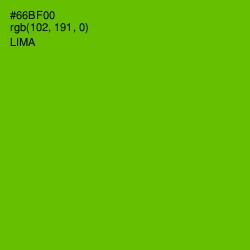 #66BF00 - Lima Color Image