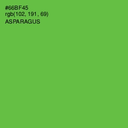 #66BF45 - Asparagus Color Image