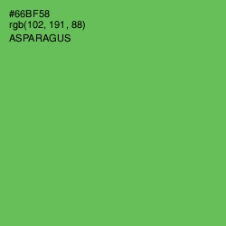 #66BF58 - Asparagus Color Image