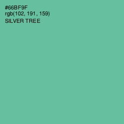 #66BF9F - Silver Tree Color Image