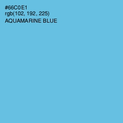 #66C0E1 - Aquamarine Blue Color Image