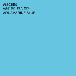 #66C5E0 - Aquamarine Blue Color Image