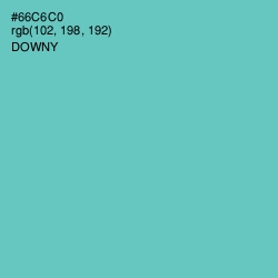 #66C6C0 - Downy Color Image
