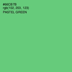 #66CB7B - Pastel Green Color Image