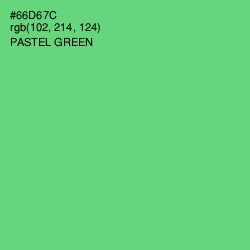 #66D67C - Pastel Green Color Image