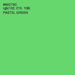 #66D76C - Pastel Green Color Image