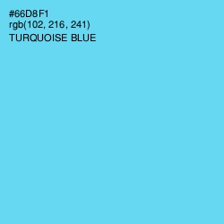#66D8F1 - Turquoise Blue Color Image