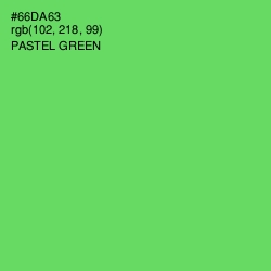 #66DA63 - Pastel Green Color Image