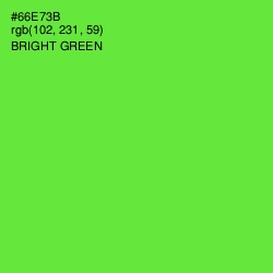 #66E73B - Bright Green Color Image