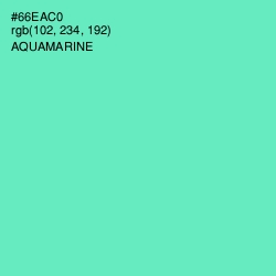 #66EAC0 - Aquamarine Color Image
