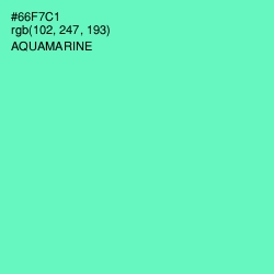 #66F7C1 - Aquamarine Color Image