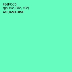 #66FCC0 - Aquamarine Color Image