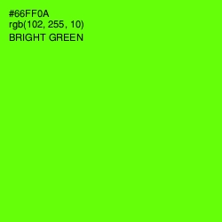 #66FF0A - Bright Green Color Image