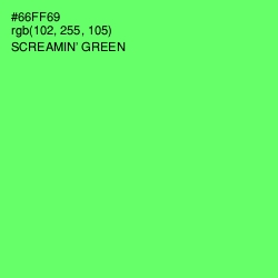 #66FF69 - Screamin' Green Color Image