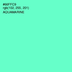 #66FFC9 - Aquamarine Color Image