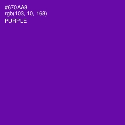 #670AA8 - Purple Color Image