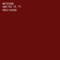 #670D0B - Red Oxide Color Image