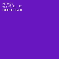 #6716C0 - Purple Heart Color Image