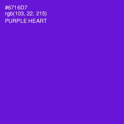 #6716D7 - Purple Heart Color Image